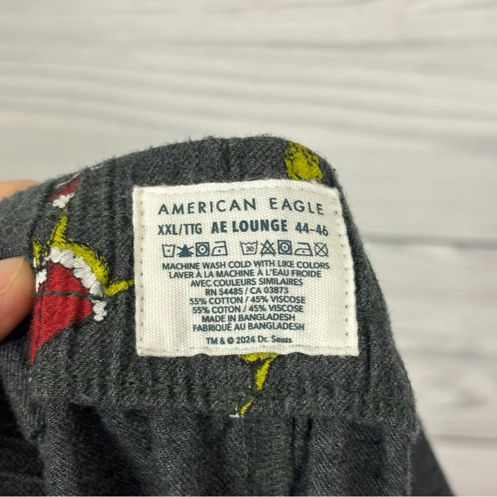 American Eagle Men’s Grinch Flannel Lounge Pajama Pants Size XXL Christmas
